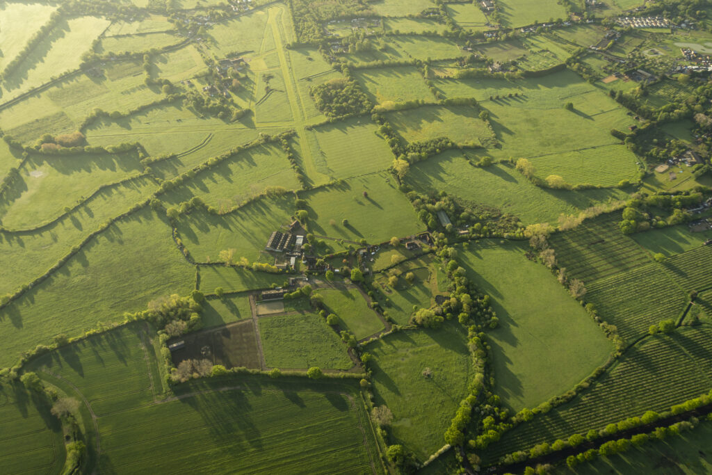 Expertise agrivoltaïque foncière  - Exploitation vue du ciel 